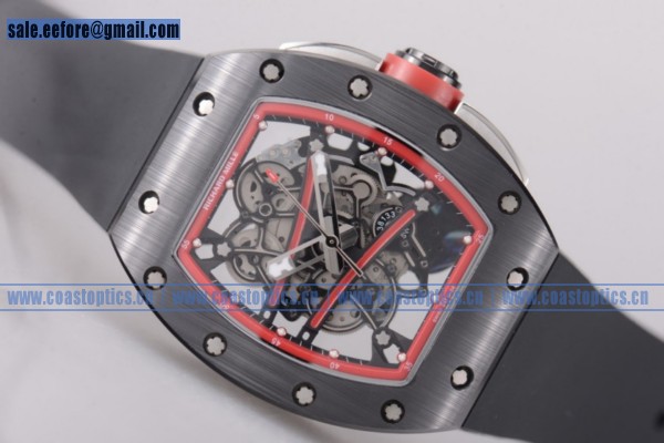 Richard Mille RM 038 Watch Perfect Replica PVD Skeleton Black Ceramic Bezel Red